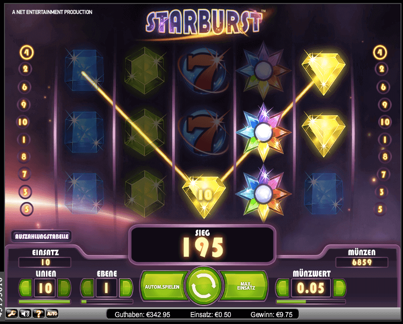 Starburst Casino – der Weltall Slot