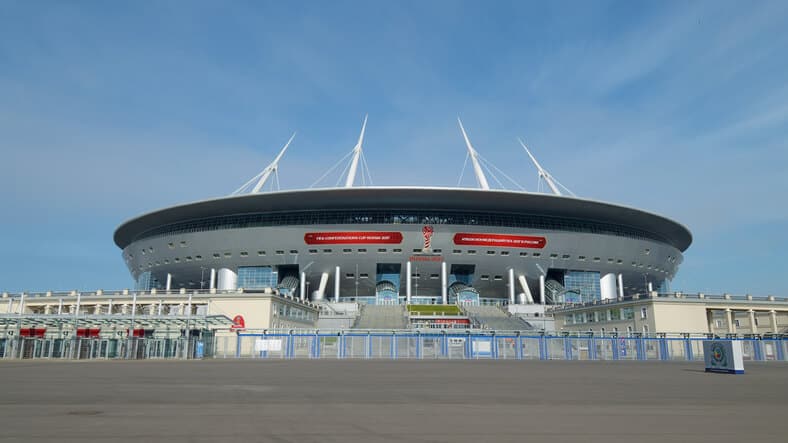 Die Zenit Arena in Sankt Petersburg Die Zenit Arena in Sankt Petersburg