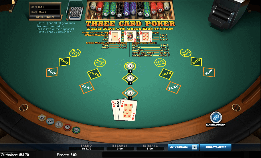 Three Card Poker Hand Three Card Poker haND