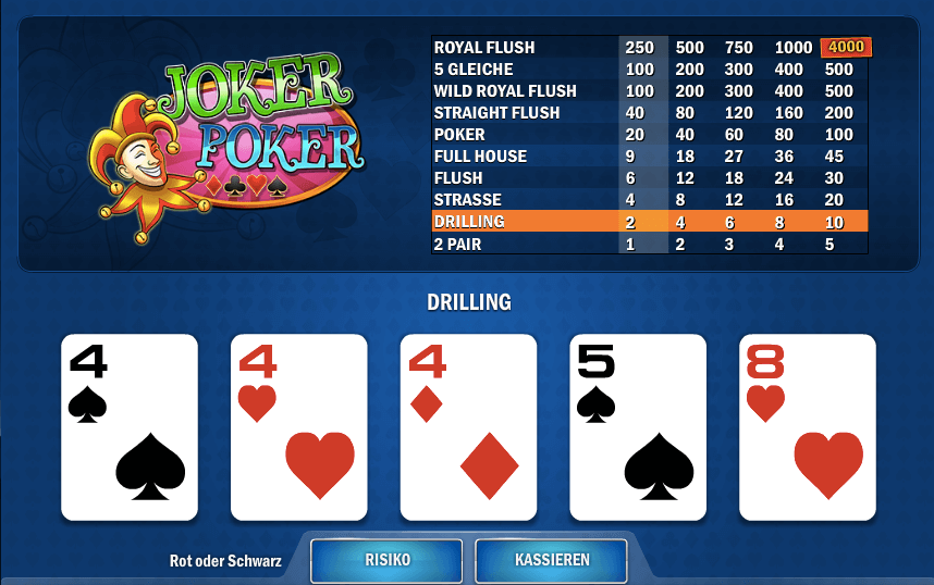 Video Poker Gewinn Video Poker Drilling