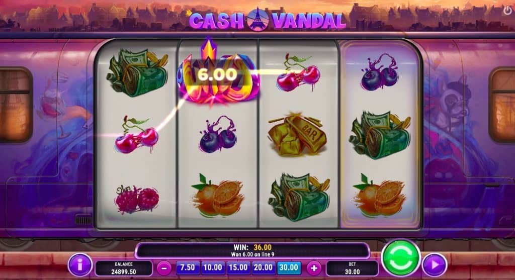 Aufbau des Cash Vandel Slots