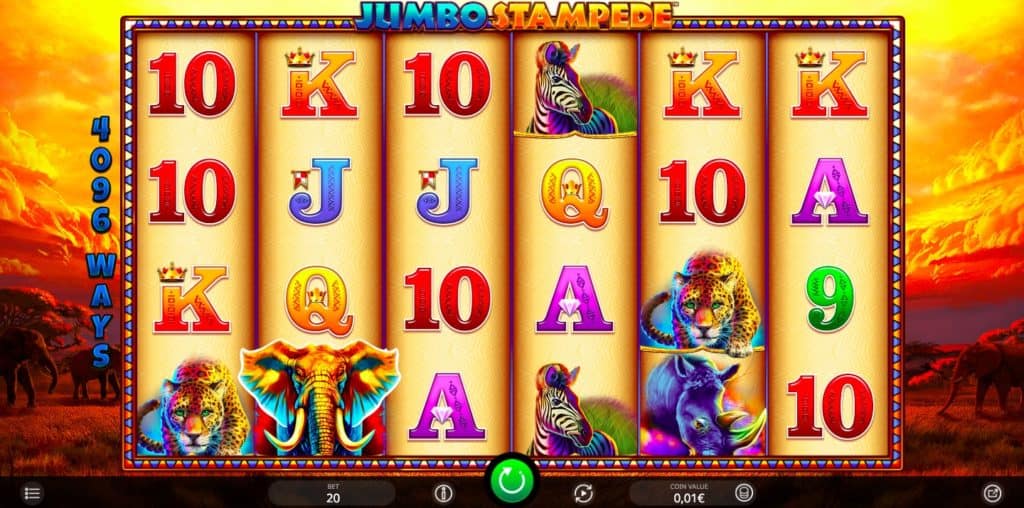 So ist der Slot Jumbo Stampede aufgebaut