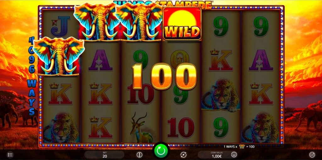 Gewinn im Jumbo Stampede Slot