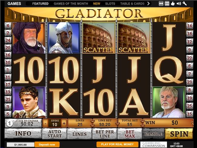 Gladiator Spielaufbau