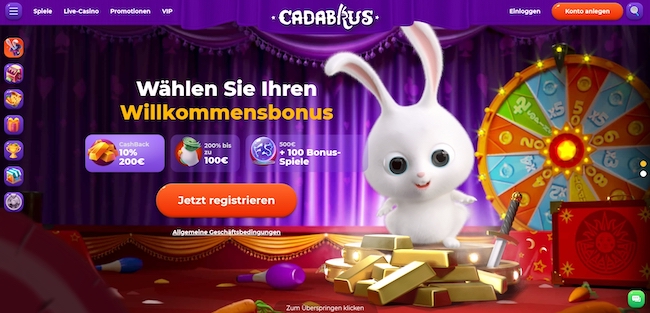 Cadabrus Casino Webseite