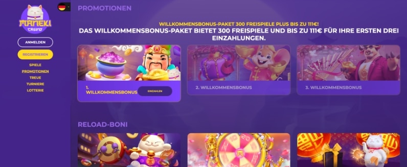 maneki casino bonus