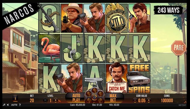 Narcos Slot Spielaufbau