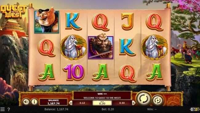 Quest of the West Slot Spielaufbau