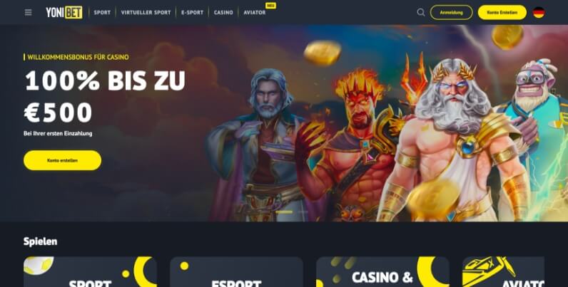 yonibet casino screenshot