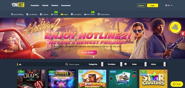 Yonibet Casino Webseite