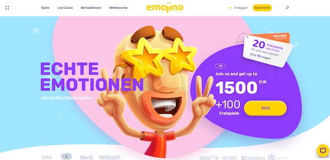 Emojino Casino Webseite