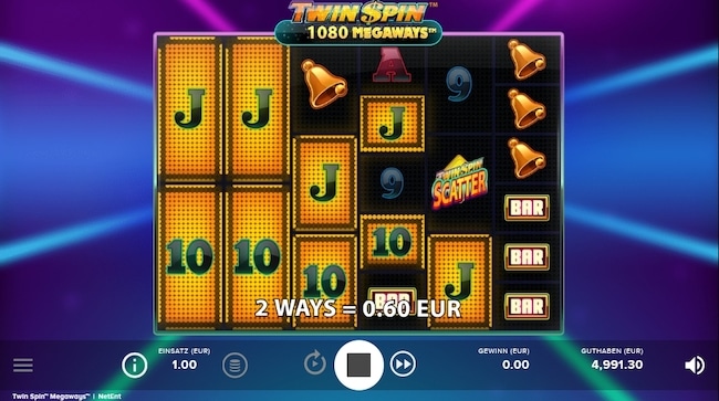 Twin Spin Megaways Gewinn