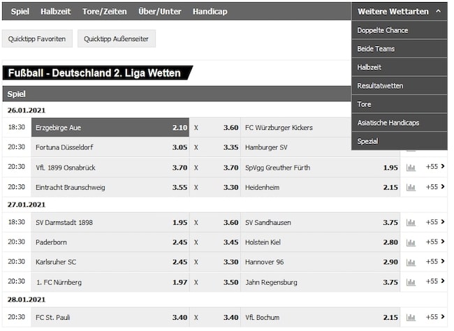 Interwetten Wetten