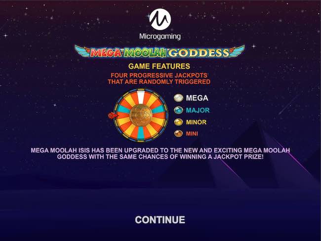 Mega Moolah Goddess Slot Bonus