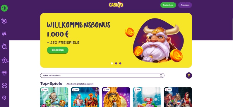 casiqo casino test screenshot