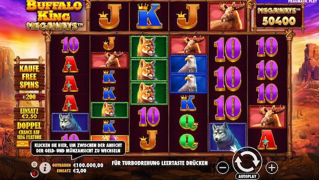 Buffalo King Megaways Slot online & mit Echtgeld spielen