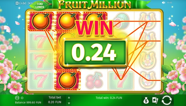 Fruit Million Gewinn