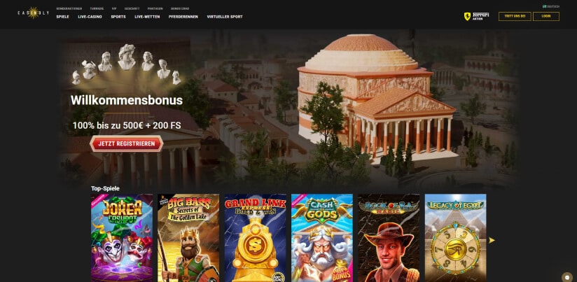 casinoly casino desktop screenshot