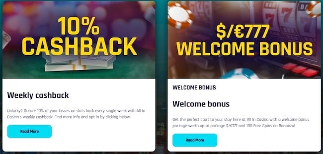 All in Casino Bonus