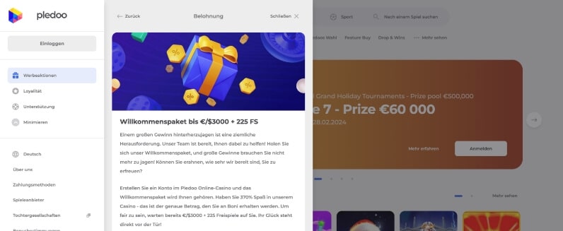 pledoo casino bonus