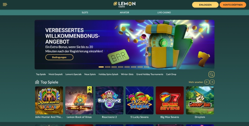lemon casino desktop