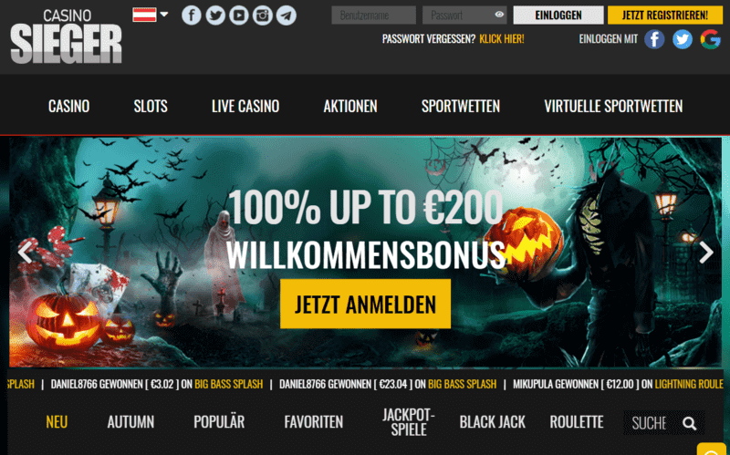 Casino Sieger Webseite