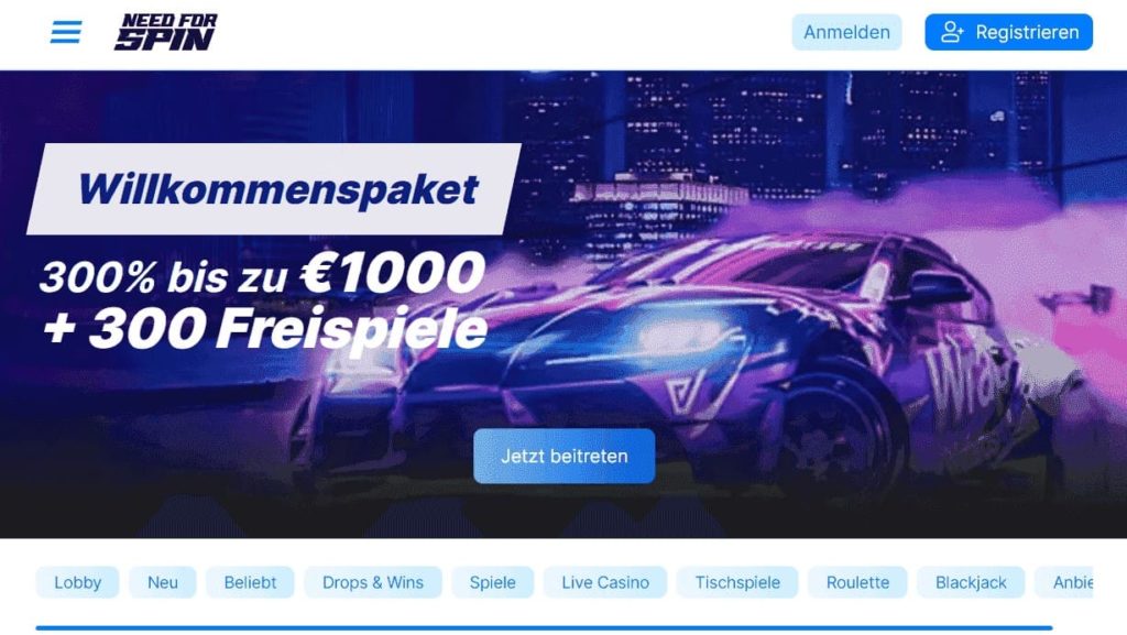 Need for Spin Casino Erfahrungen 2024» bis zu €1000 Bonus