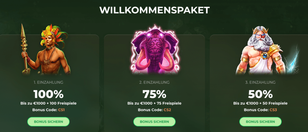 Crocoslots Casino Willkommenspaket