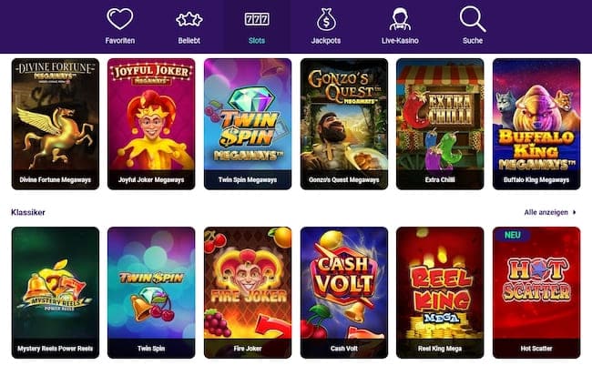 Slotbox Casino Spiele