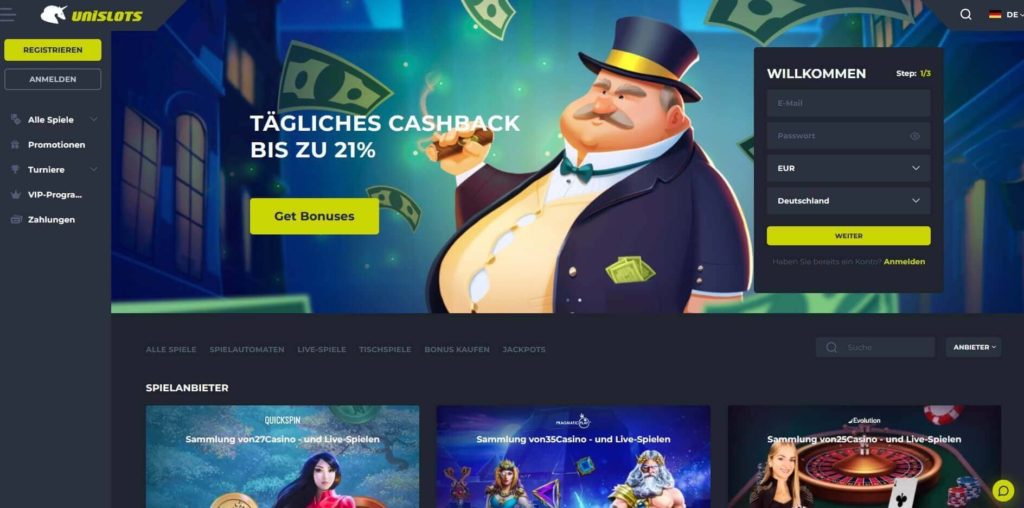 Unislots casino startseite