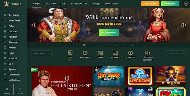 casinia casino vip program