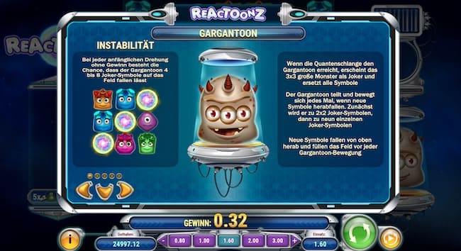 Reactoonz Symbole