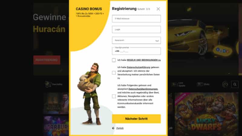 zet casino Registrierung