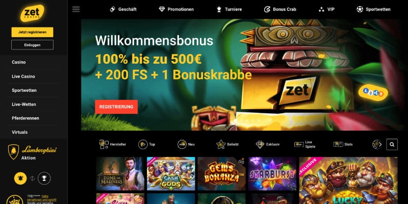 zet casino webseite