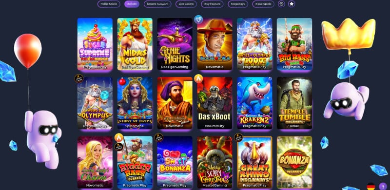 Spiele im Betitall Casino