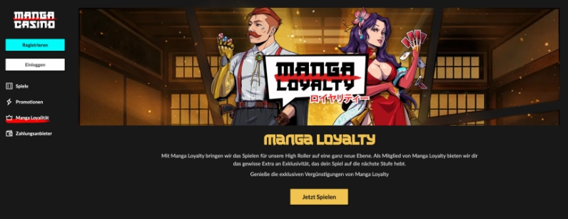 manga casino desktop vip loyalty program