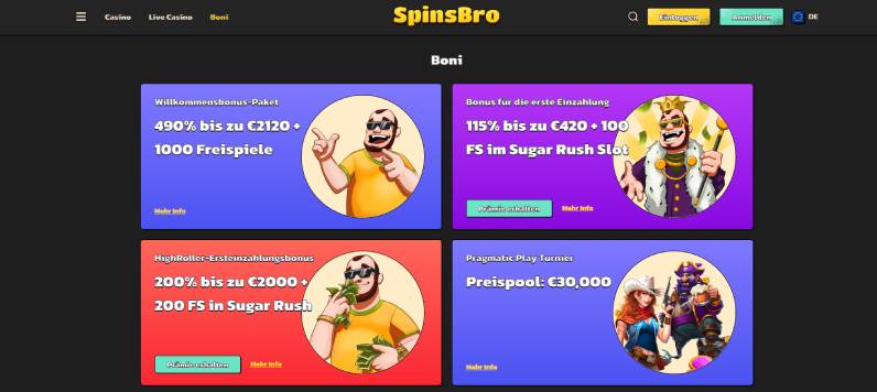 spinsbro casino bonus