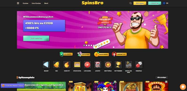 spinsbro casino desktop