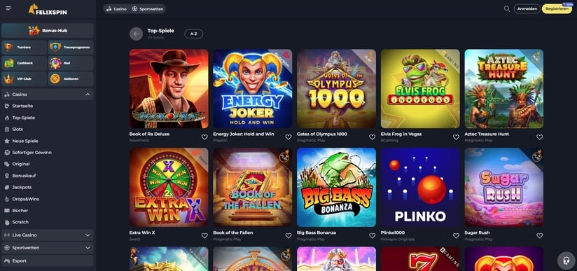 Felixspin Casino Top Spiele